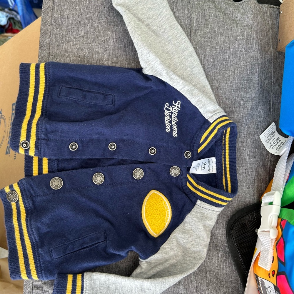 Navy and Gray Varsity Jacket for Kids! Handsome Division